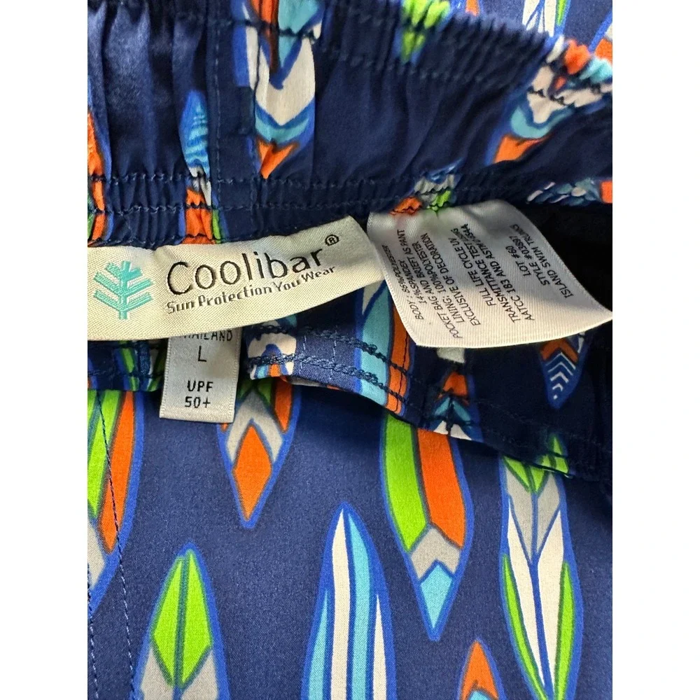 Coolibar Kids UPF‎ 50+ Swim Trunks Surfboards Floral Summer Vacation L